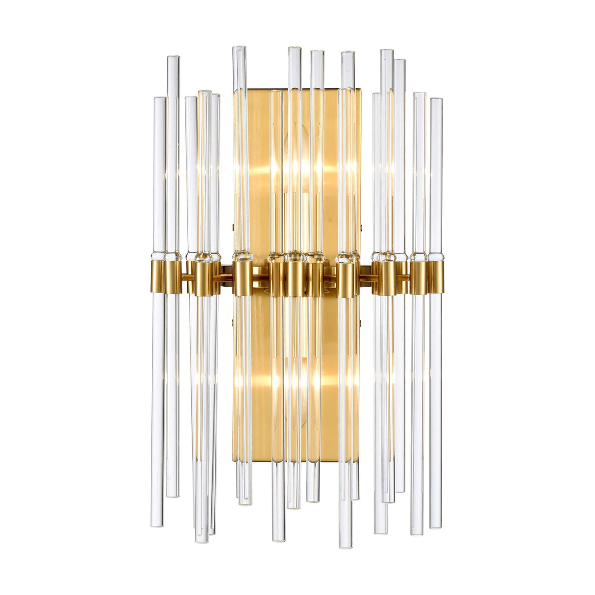 Celestial 2 light wall light in brass finish