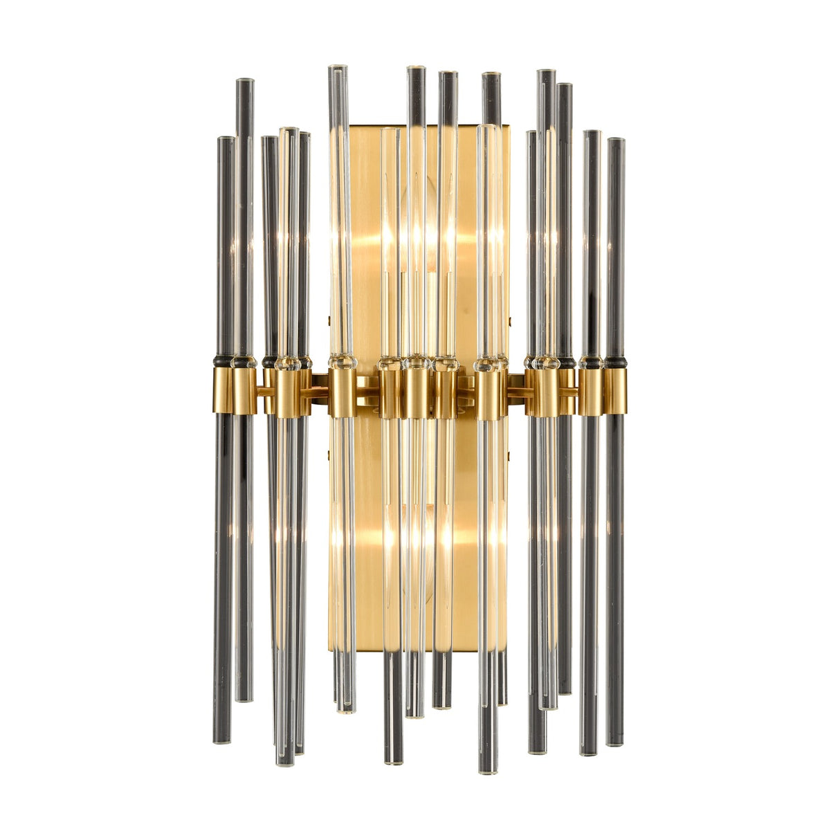 Celestial 2 light wall light in brass finish, alternative view