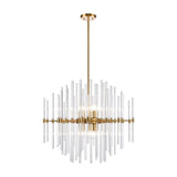 Celestial 10 light chandelier in brass finish