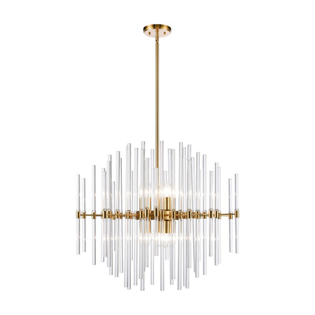 Celestial 10 light chandelier in brass finish