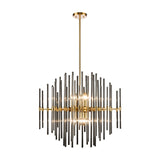 Celestial 10 light chandelier in brass finish, alternative view