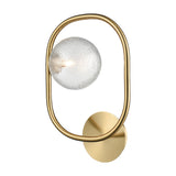 Trapeze wall light in brass finish