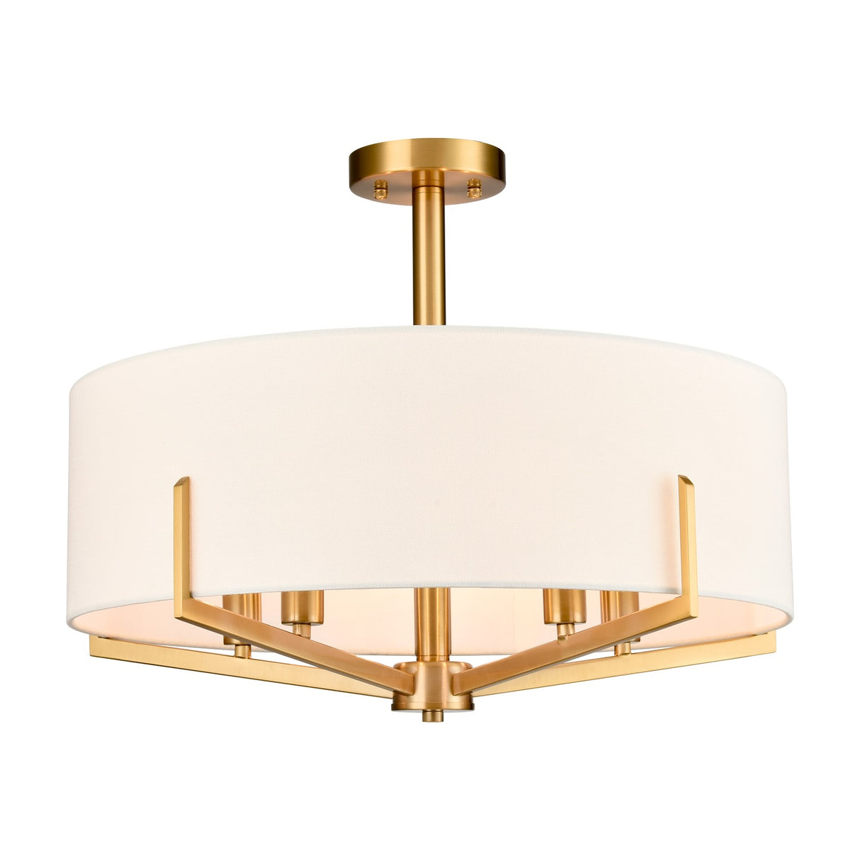 Clifton 5 light chandelier in brass finish