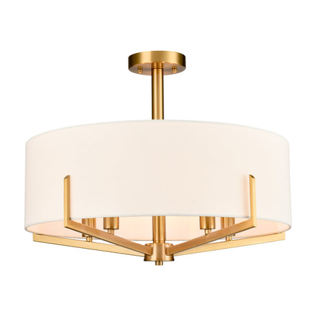 Clifton 5 light chandelier in brass finish
