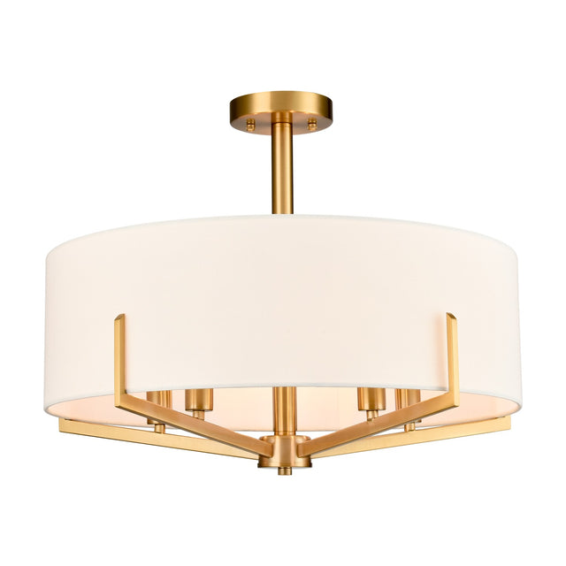 Clifton 5 light chandelier in brass finish