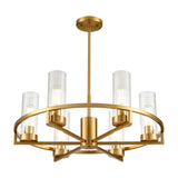 Camelot 6 light chandelier in brass finish