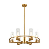 Camelot 6 light chandelier in brass finish, alternative view