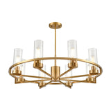 Camelot 8 light chandelier in brass finish