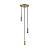 Mezcla 3 light pendant light in brass finish, alternative view
