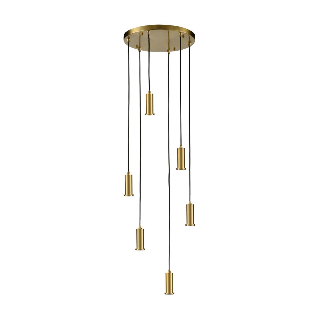 Mezcla 6 light pendant light in brass finish, alternative view