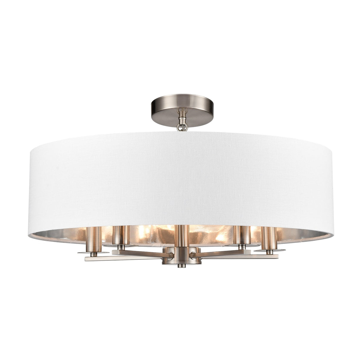Windsor 2 light wall light in satin nickel finish