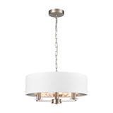 Windsor 3 light ceiling light in satin nickel finish