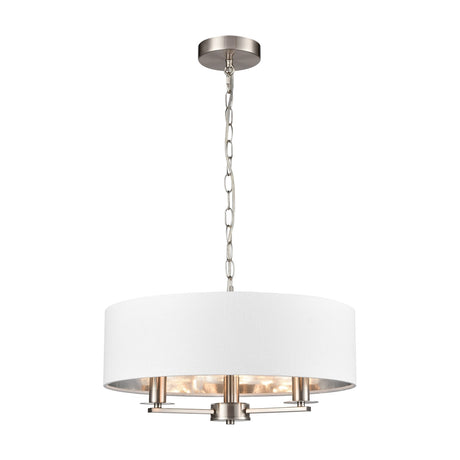 Windsor 3 light ceiling light in satin nickel finish