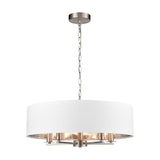 Windsor 5 light ceiling light in satin nickel finish