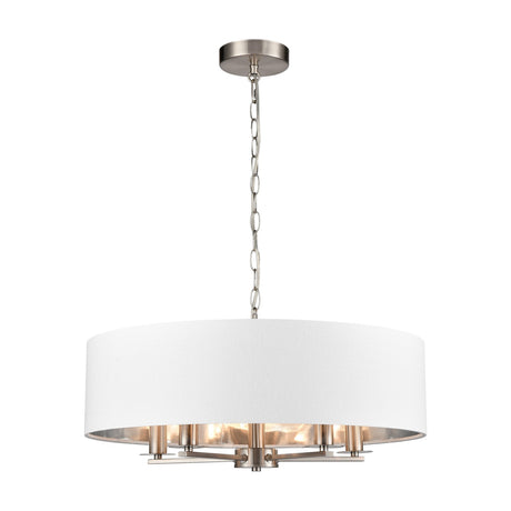 Windsor 5 light ceiling light in satin nickel finish