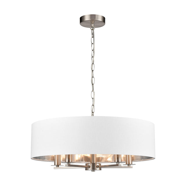 Windsor 5 light ceiling light in satin nickel finish