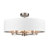 Windsor 5 light ceiling light in satin nickel finish, alternative view