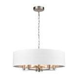 Windsor 5 light ceiling light in satin nickel finish, alternative view