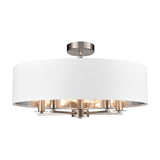 Windsor 5 light ceiling light in satin nickel finish, alternative view