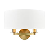 Windsor 2 light wall light in brass finish