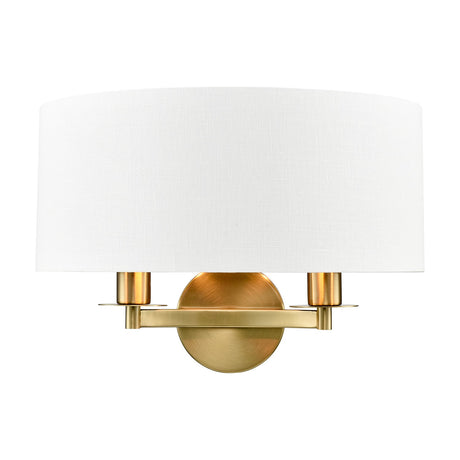 Windsor 2 light wall light in brass finish
