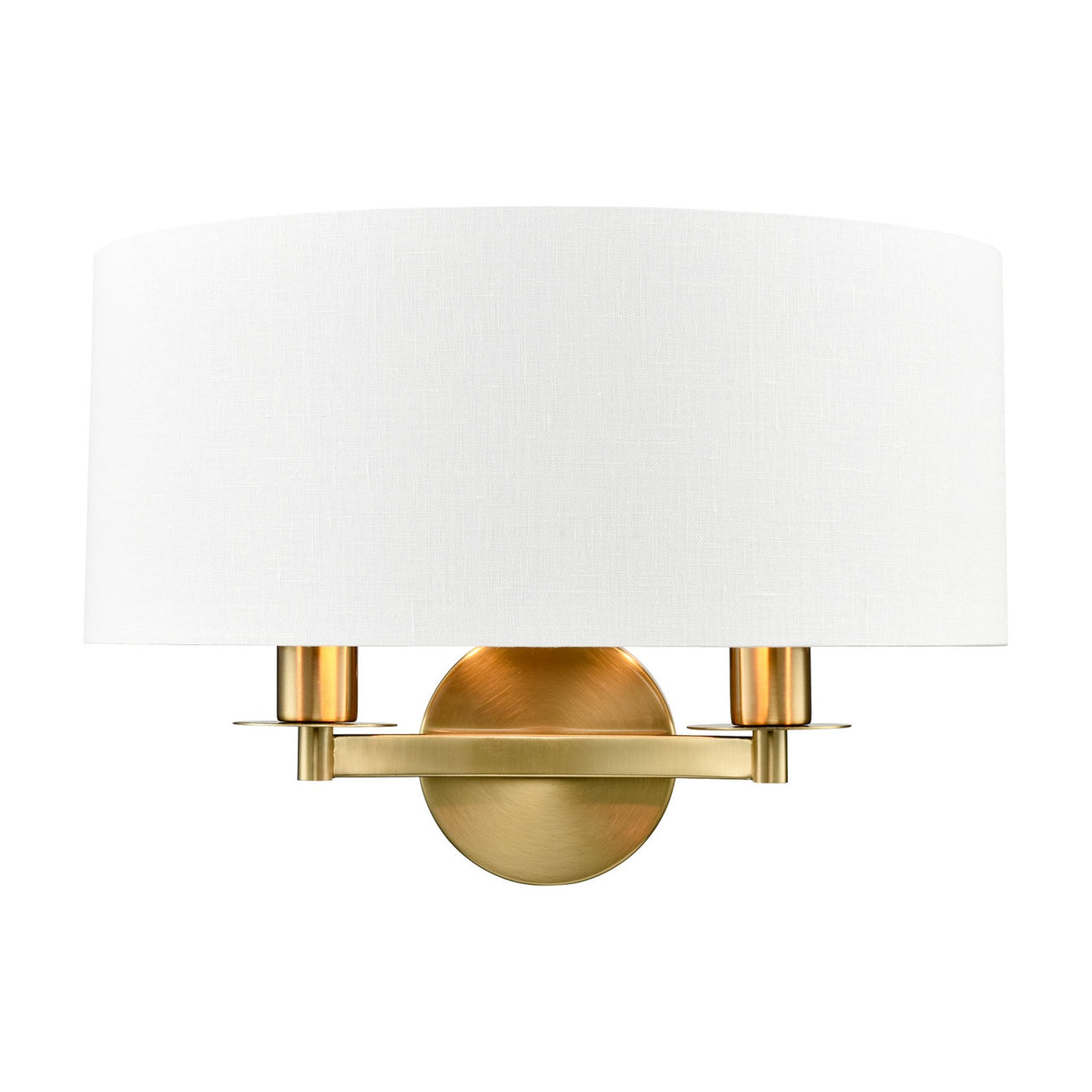 Windsor 2 light wall light in brass finish, alternative view