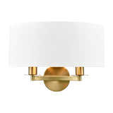Windsor 2 light wall light in brass finish, alternative view
