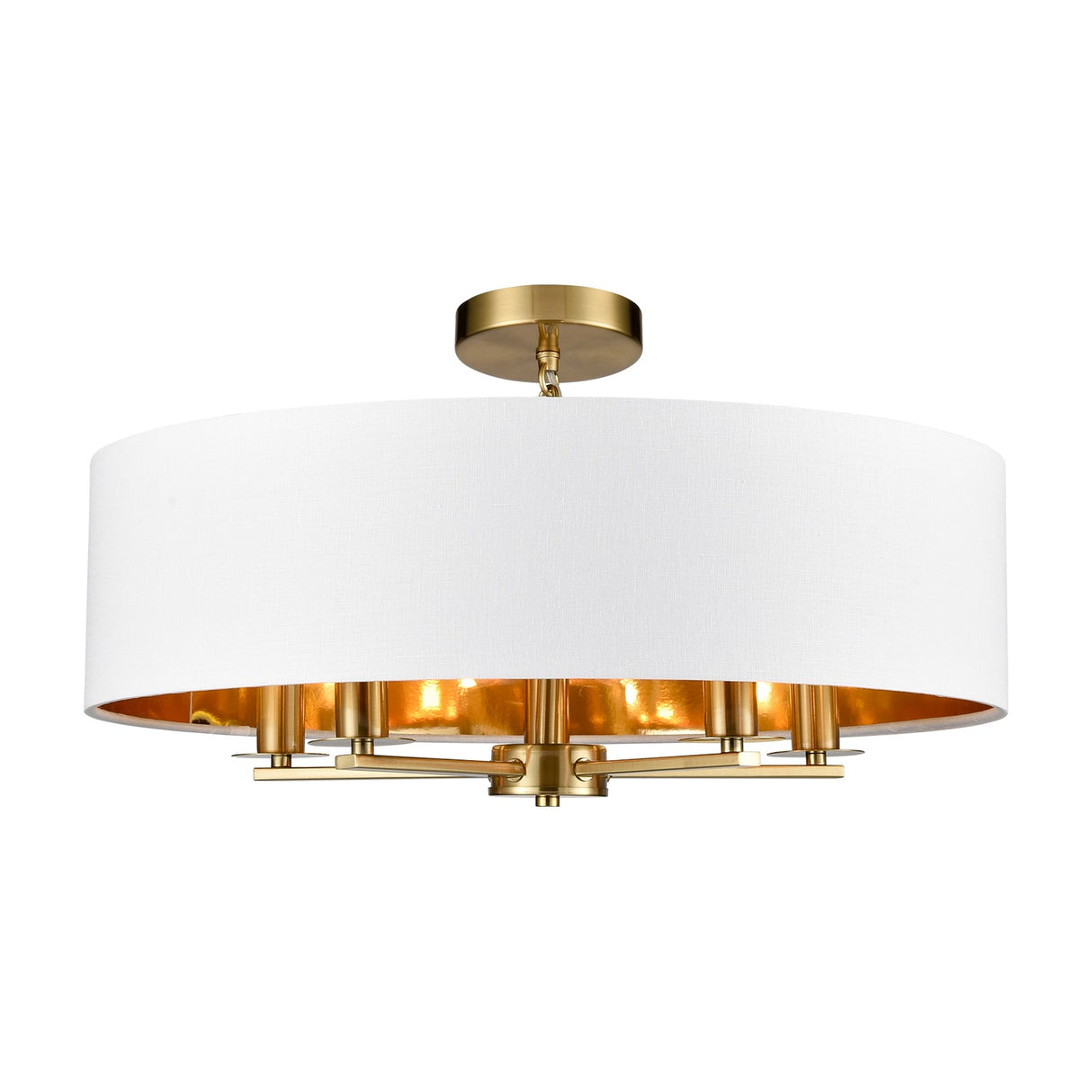 Windsor 5 light ceiling light in brass finish
