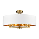 Windsor 5 light ceiling light in brass finish