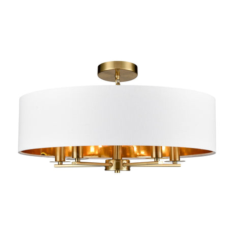 Windsor 5 light ceiling light in brass finish