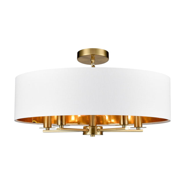 Windsor 5 light ceiling light in brass finish