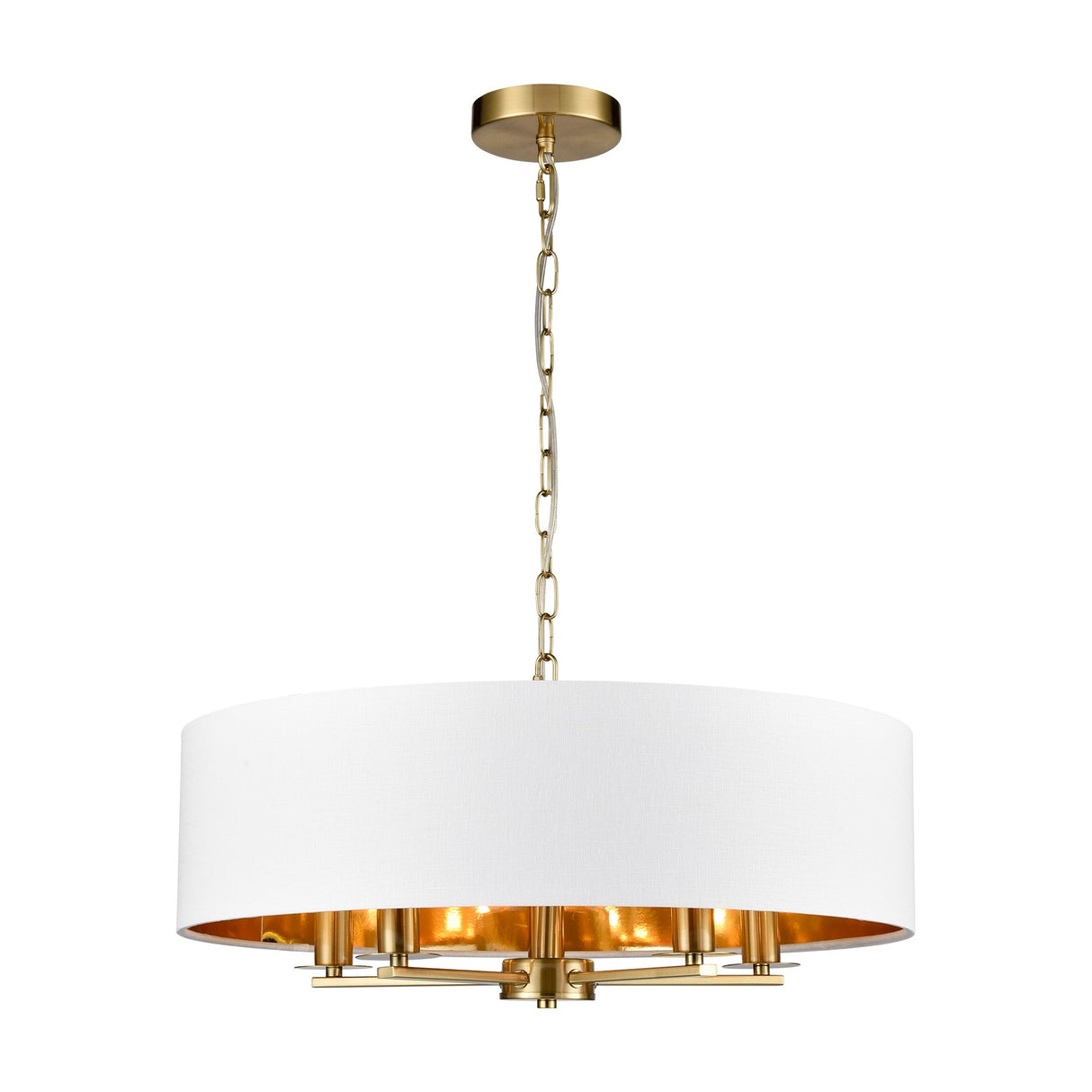 Windsor 5 light ceiling light in brass finish, alternative view