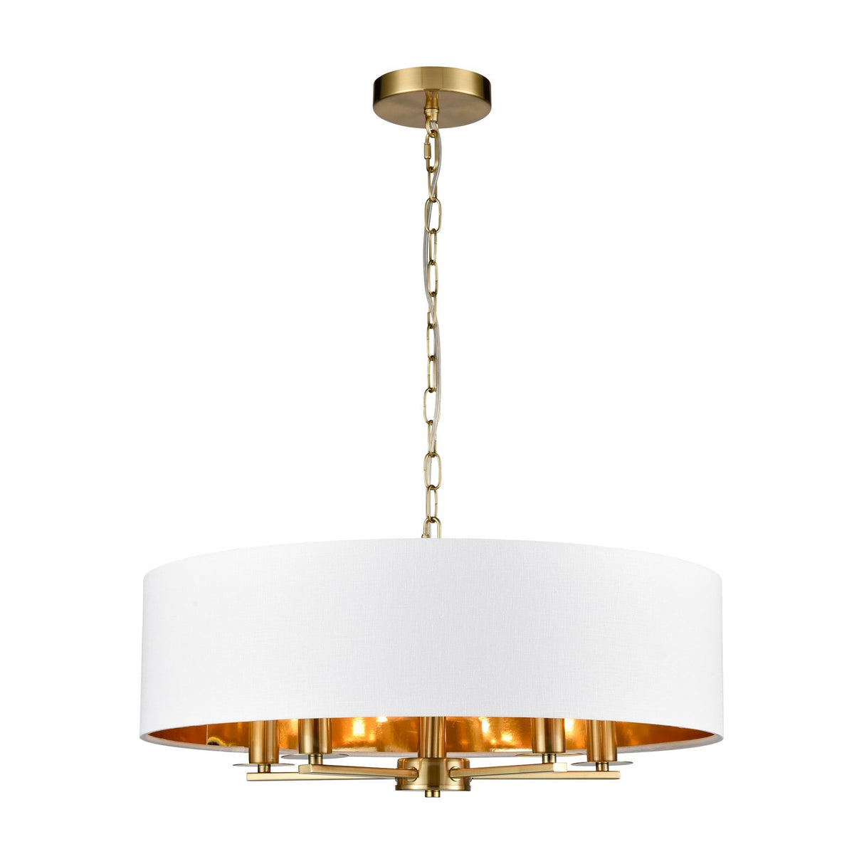 Windsor 5 light ceiling light in brass finish, alternative view
