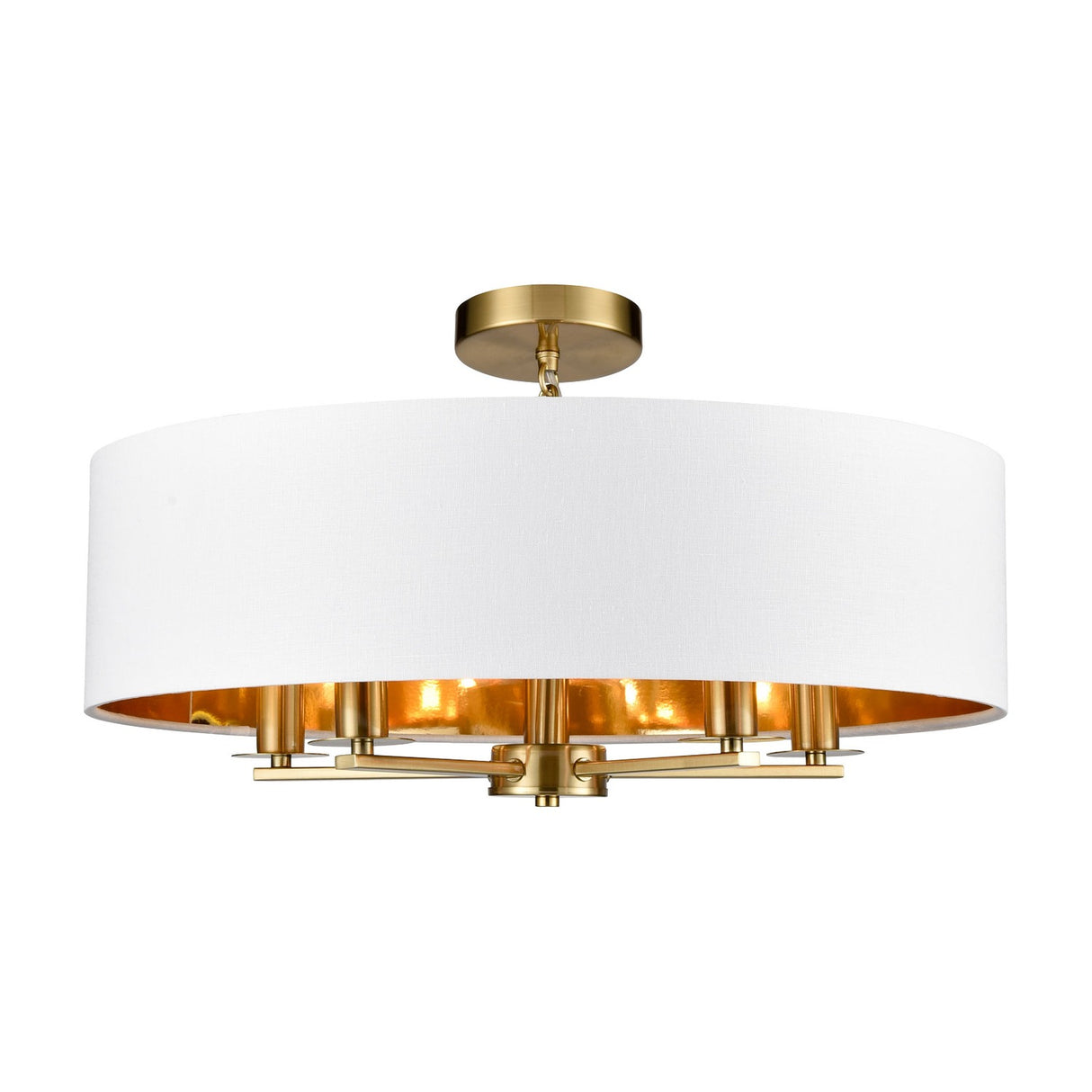 Windsor 5 light ceiling light in brass finish, alternative view