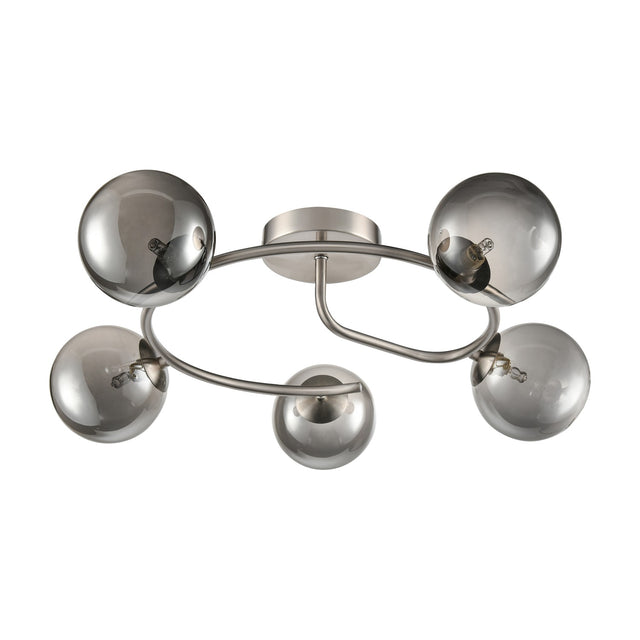 Atlas 5 light ceiling light, unlit