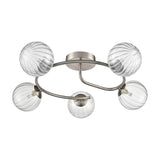 Atlas 5 light ceiling light, unlit