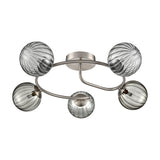 Atlas 5 light ceiling light, unlit