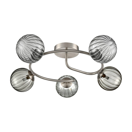 Atlas 5 light ceiling light, unlit
