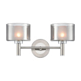 Argento 2 light wall light, alternative view