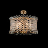 Ethereal 6 light chandelier, shown on a dark background
