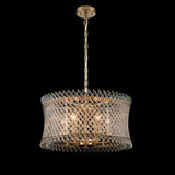 Ethereal 6 light chandelier, shown on a dark background