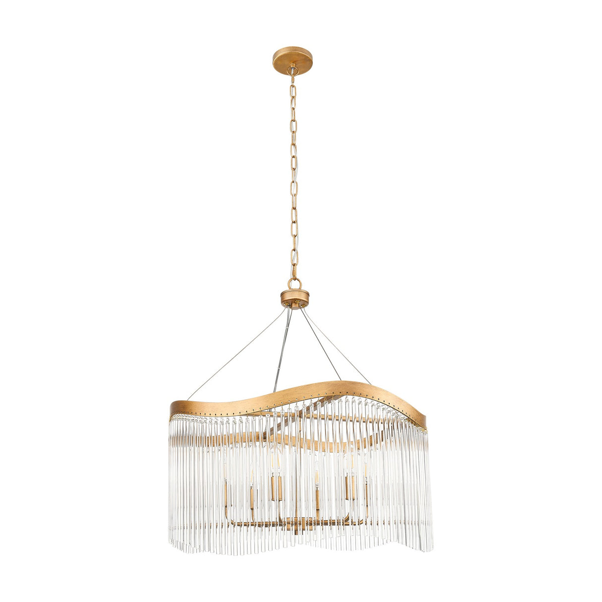 Harp 6 light chandelier, alternative view