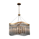 Harp 6 light chandelier, alternative view