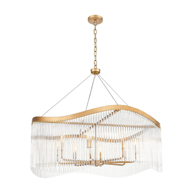 Harp 8 light chandelier