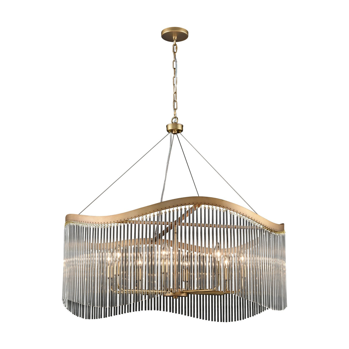 Harp 8 light chandelier, alternative view