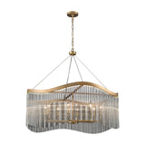 Harp 8 light chandelier, alternative view