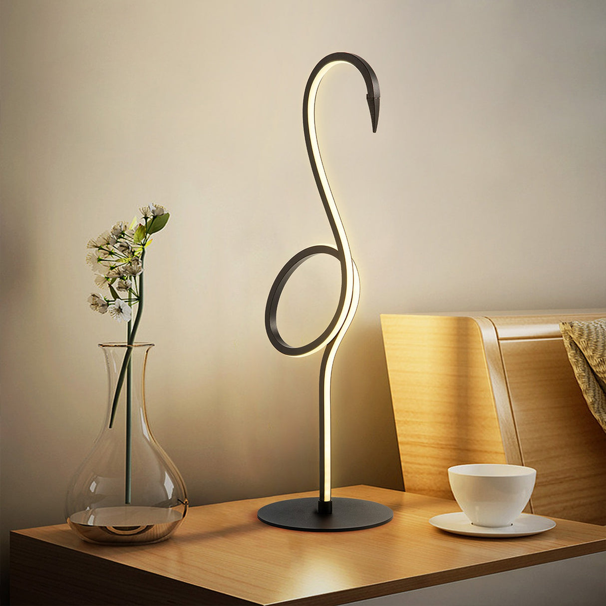 Flamingo 1 Light Table Lamp - Black