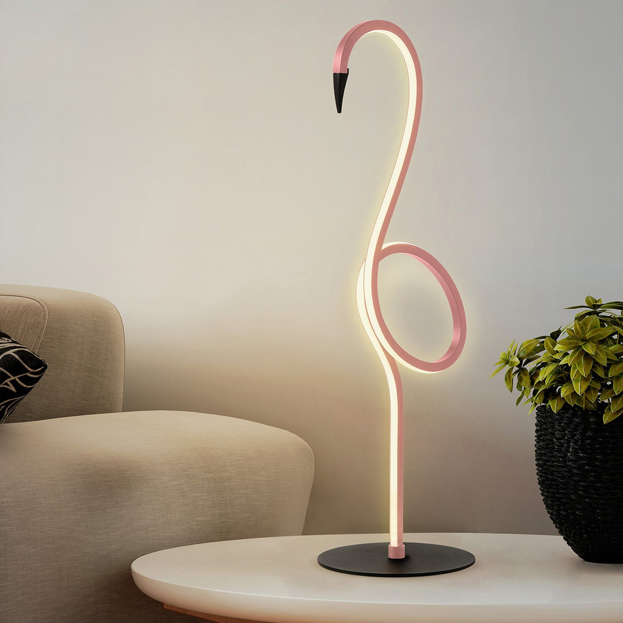 Flamingo 1 Light Table Lamp - Pink