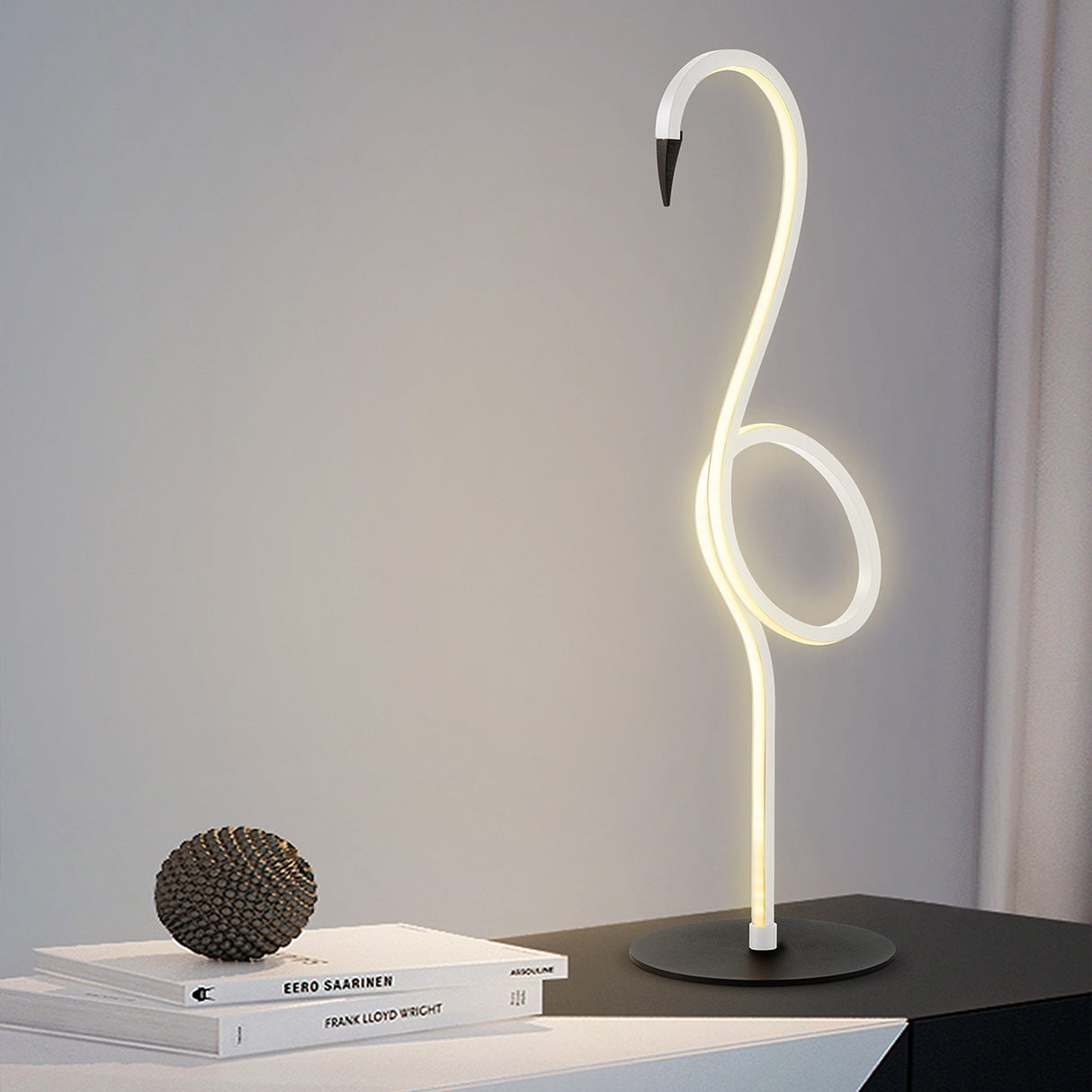 Flamingo 1 Light Table Lamp - White
