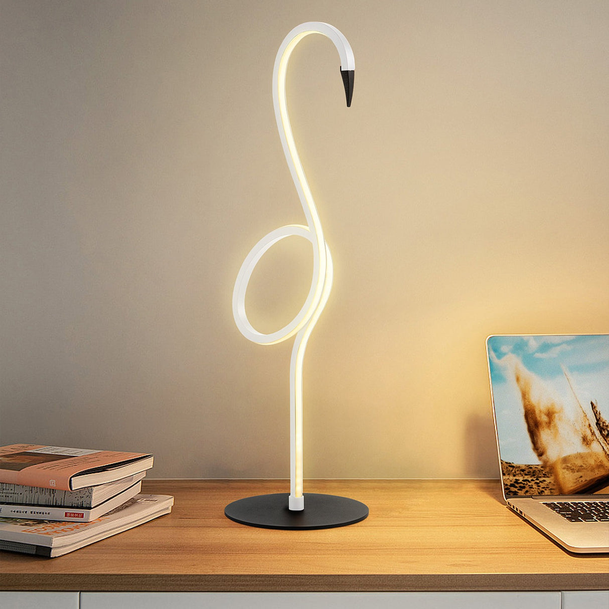 Flamingo 1 Light Table Lamp - White